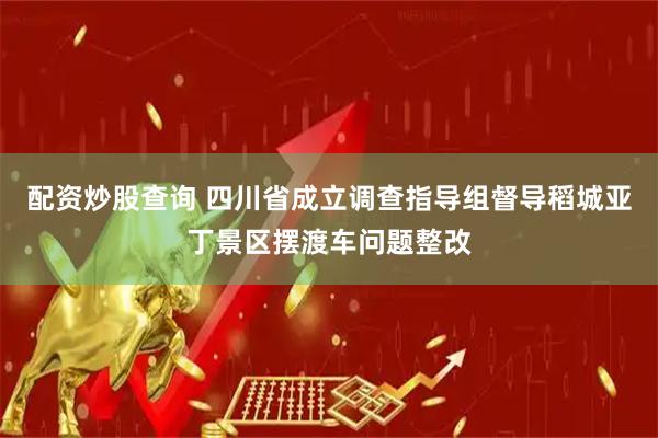 配资炒股查询 四川省成立调查指导组督导稻城亚丁景区摆渡车问题整改